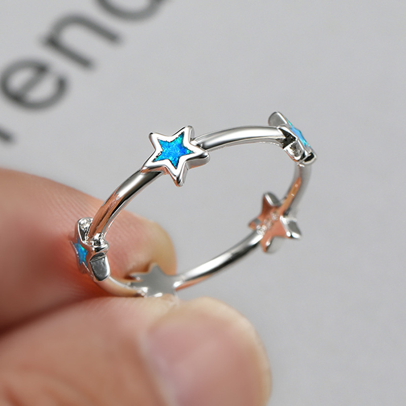 Women'S Accessories Australia - ホワイトオーストラリアトレジャーペンタグラムリング、ヨーロッパとアメリカのニッチデザイン、エレガントなレトロな個性、多用途なアクセサリー