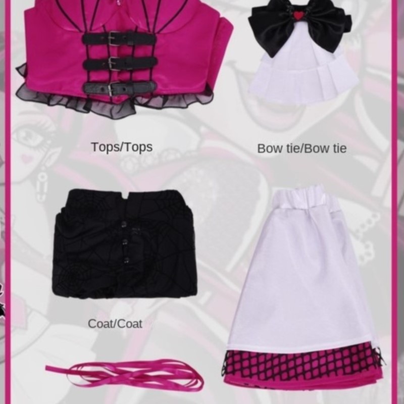 Women'S Vampire Accessories - アニメヴァンピールドラキュラコスプレ衣装アニメモンスタースクールロールプレイ制服 Y2K 服ハロウィンカーニバルパーティー衣装
