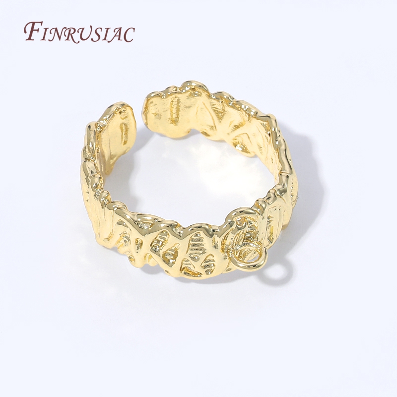18K金メッキオープンアジャスタブルリングブランクベース、真 - Ring Set Adjustable のレビューと価格