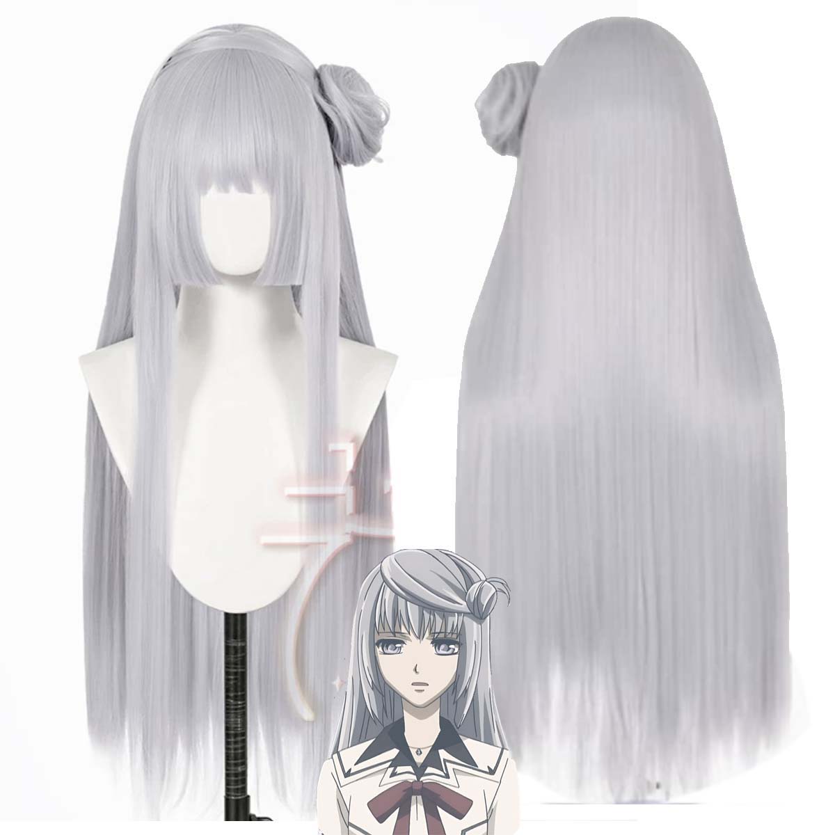 女性アニメヴァンパイア騎士マリア・アカイコスプレロングシルバ - Women'S Vampire Accessories のレビューと価格