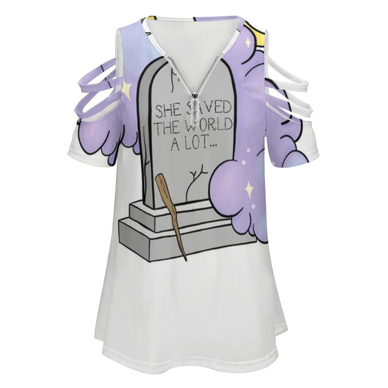 女性用ジッパーTシャツ,セクシーなプリントトップ,ヴィンテー - Women'S Vampire Accessories のレビューと価格