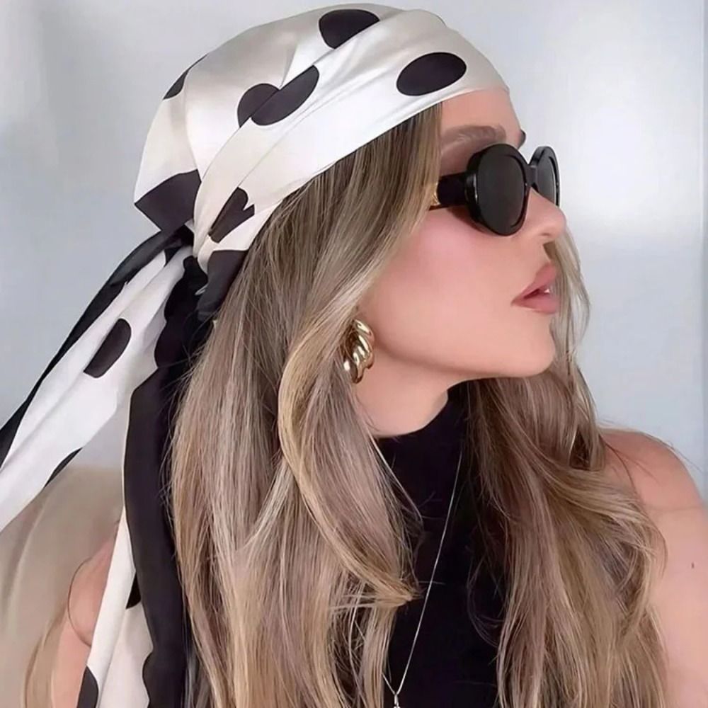 レトロプリントドット柄スカーフ 幾何学模様 スパイシーガール - Women'S Korean Accessories のレビューと価格