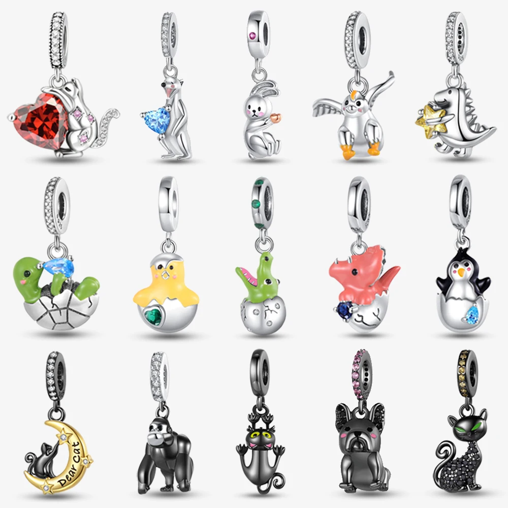 女性用925スターリングシルバーアニマルチャーム,かわいいペ - Women Accessories Pandora のレビューと価格