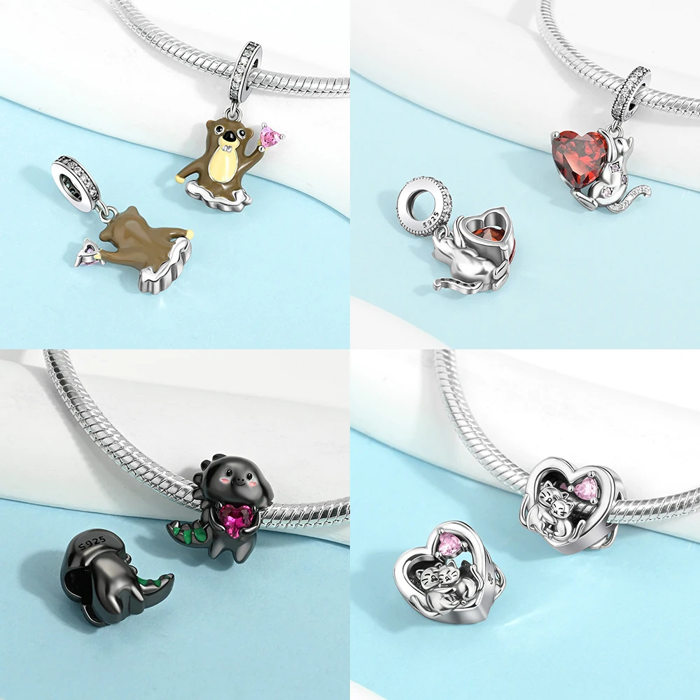 女性用925スターリングシルバーアニマルチャーム,かわいいペ - Women Accessories Pandora のレビューと価格