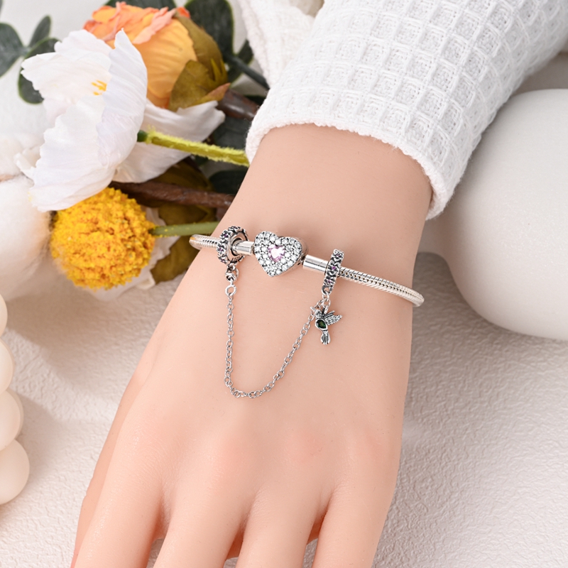 銀メッキレインボームーン安全チェーンチャーム、オリジナルブレ - Women Accessories Pandora のレビューと価格
