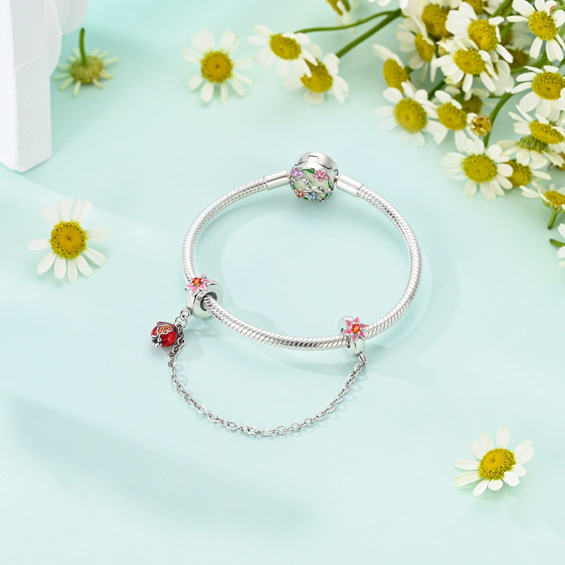 銀メッキレインボームーン安全チェーンチャーム、オリジナルブレ - Women Accessories Pandora のレビューと価格