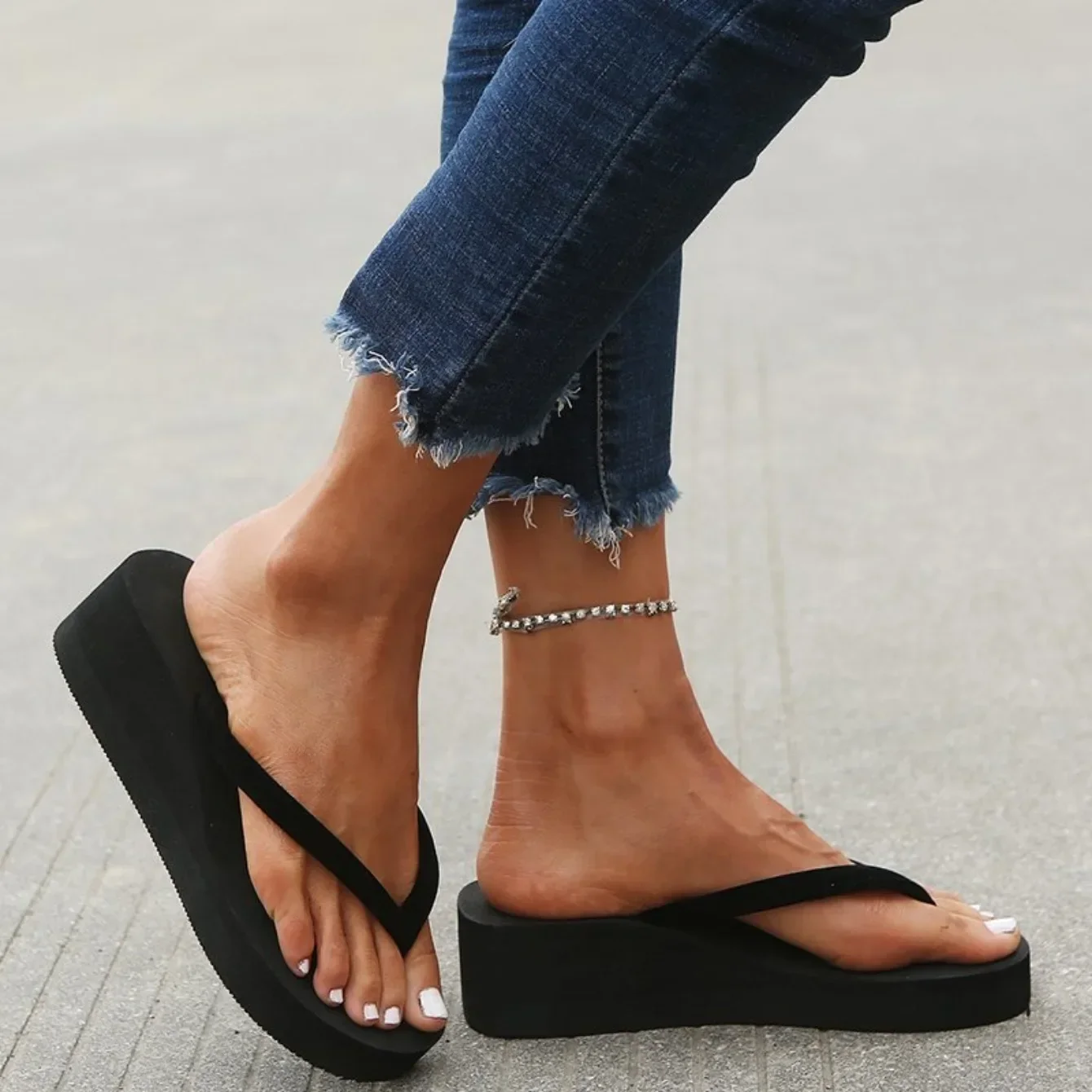 スリッパ 夏用シューズ レディース ウェッジサンダル スライ - Women'S Shoes And Accessories のレビューと価格