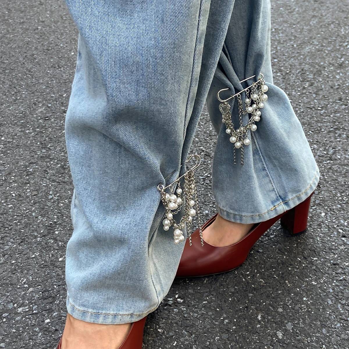 Salircon ファッションエレガンス模造真珠タッセル足首 - Women'S Jeans Accessories Chain のレビューと価格