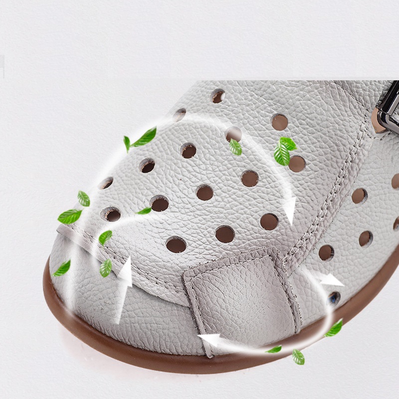 新しい牛革製ローヒールサンダル レディース ホローアウト ミ - Women'S Shoes And Accessories のレビューと価格