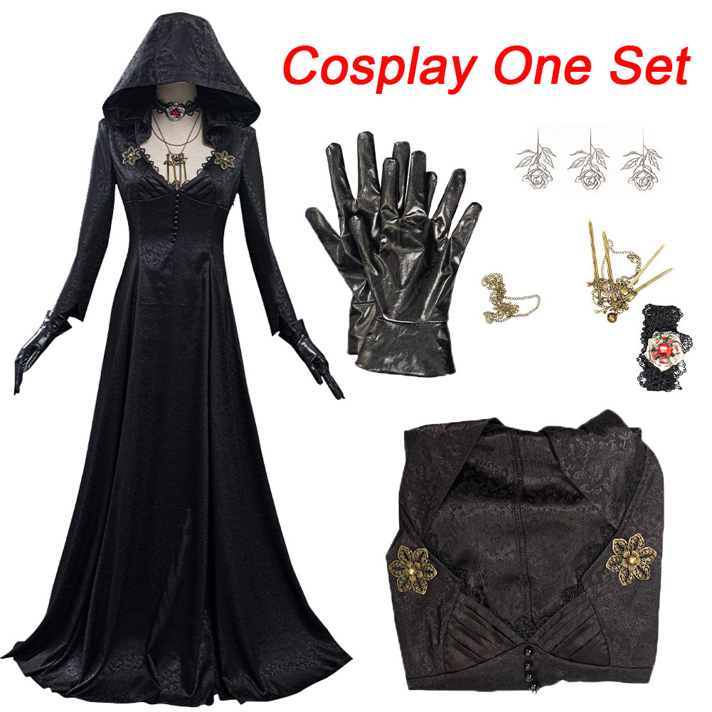 ベラレディモス村ディミトレスキュコスプレ黒ドレス衣装スーツア - Women'S Vampire Accessories のレビューと価格